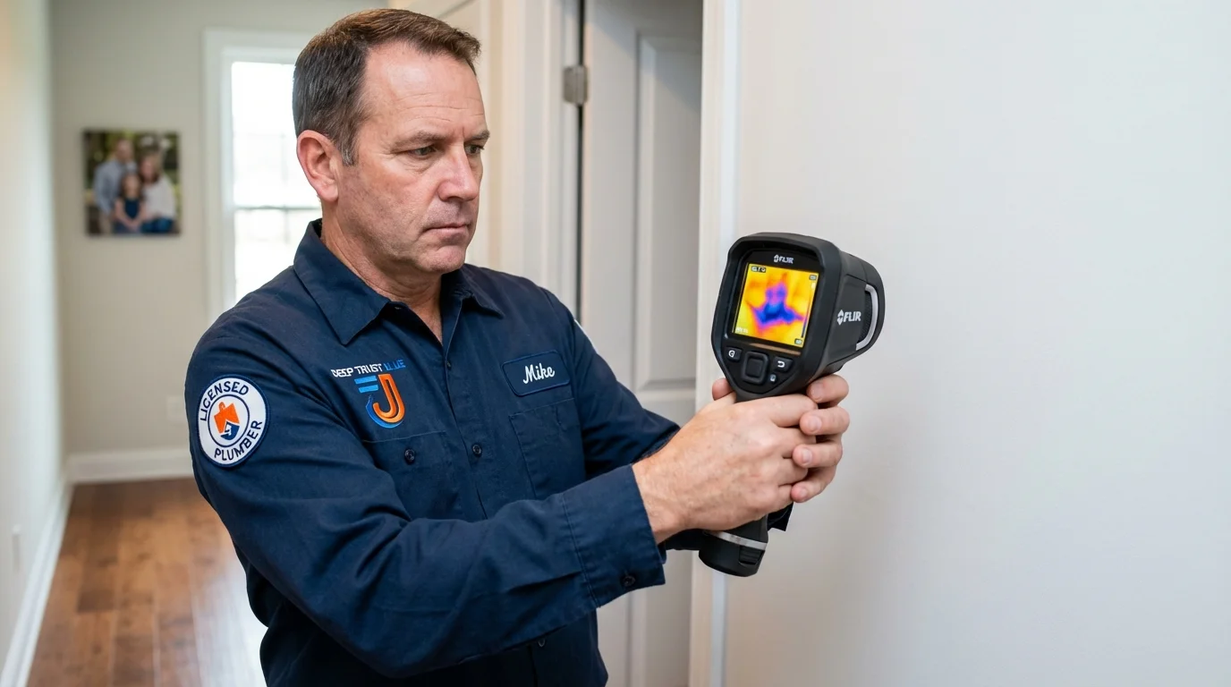 Thermal imaging leak detection by Johns Plumbing LLC in Southbridge